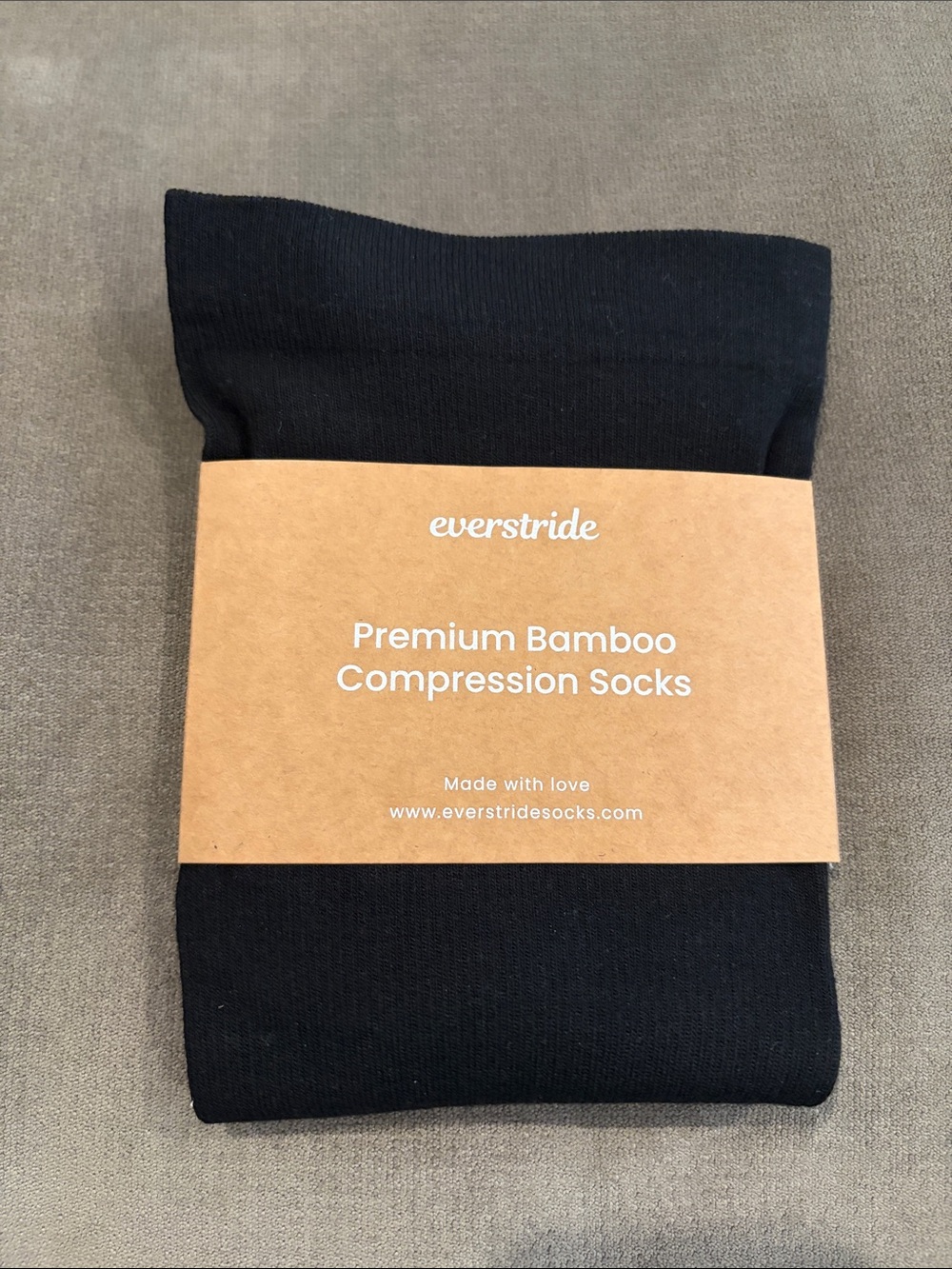 Everstride Bamboo Wide Compression Socks | XL Black